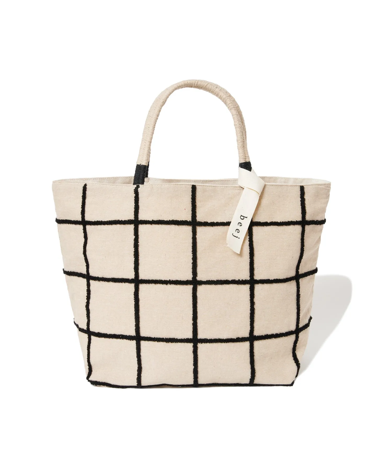 【WOMEN】beej Loop check big tote bag