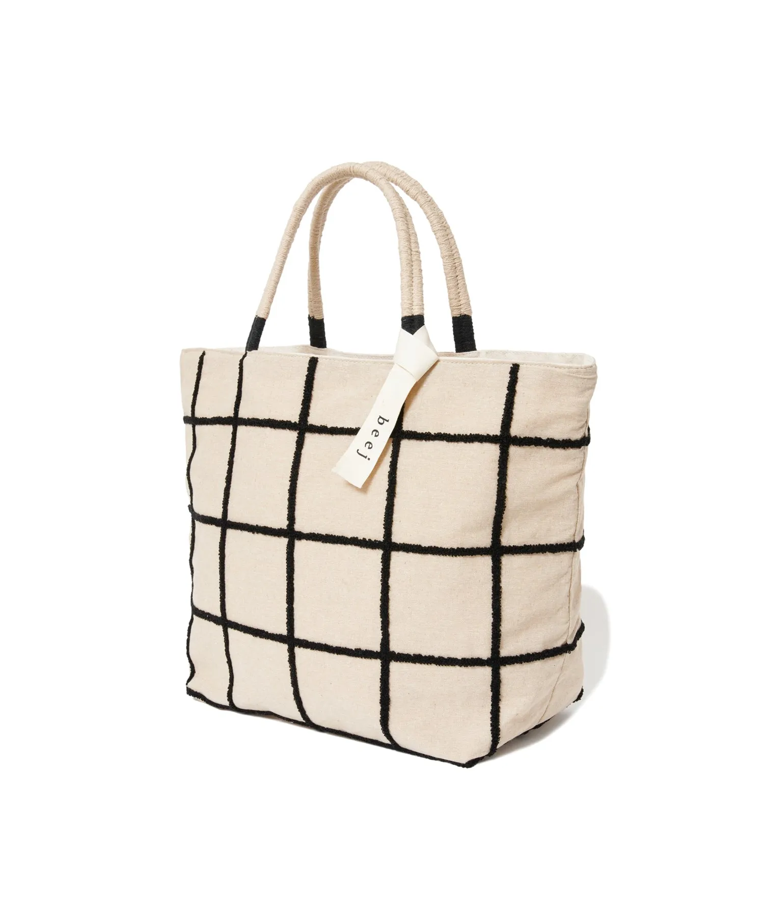 【WOMEN】beej Loop check big tote bag