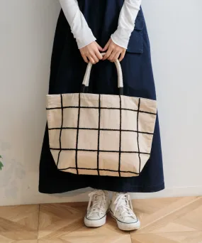 【WOMEN】beej Loop check big tote bag