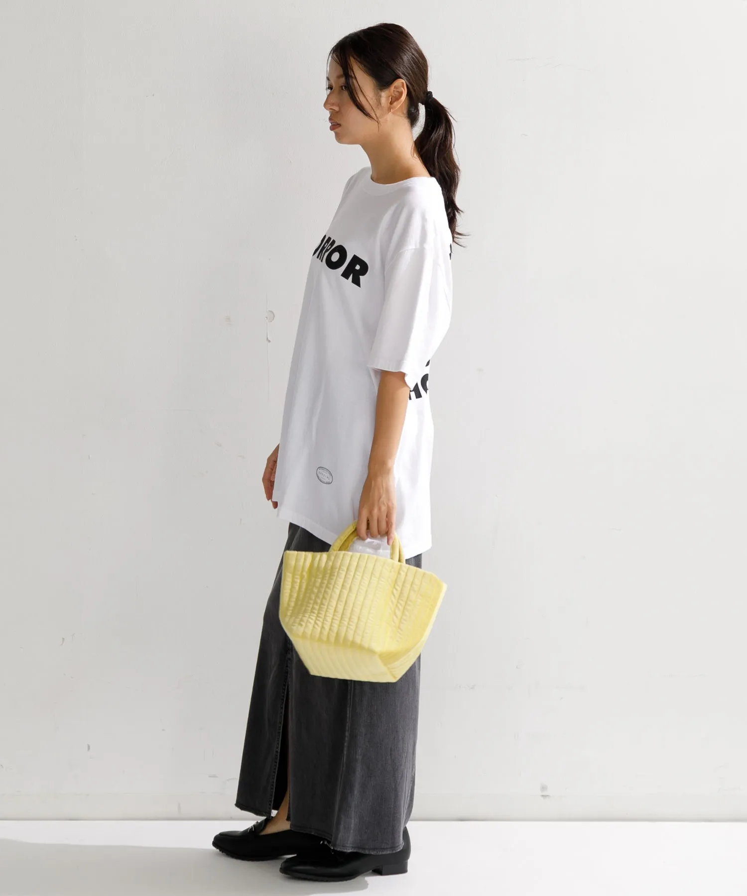 【WOMEN】beej Velour quilting tote bag