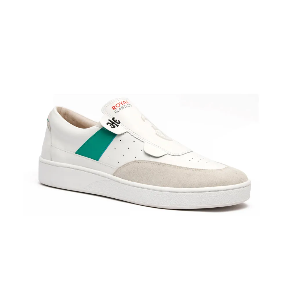 Women's Pastor White Green Leather Sneakers 91891-004