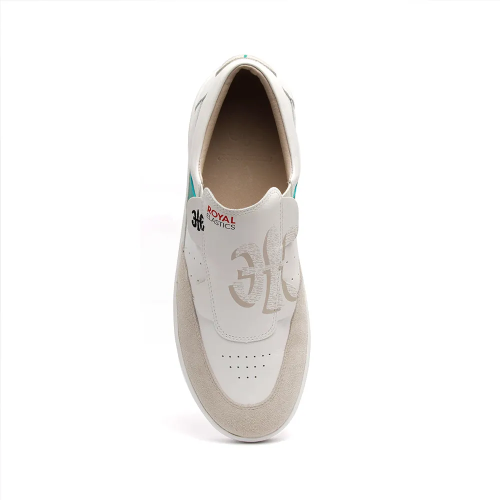 Women's Pastor White Green Leather Sneakers 91891-004